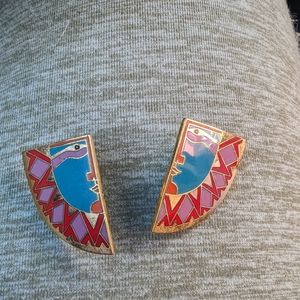 Laurel Burch Vtg. Earrings sunface